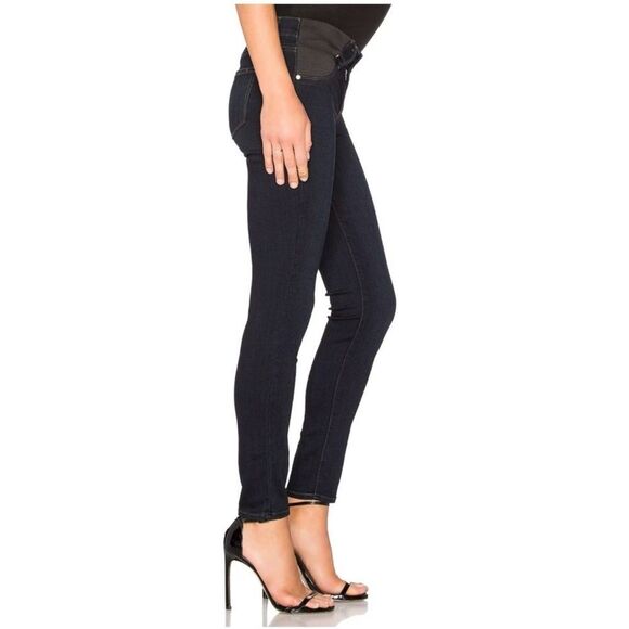 PAIGE Maternity Side Panel Verdugo Ankle Jeans in Mona Dark Wash Size 25 - Picture 5 of 16